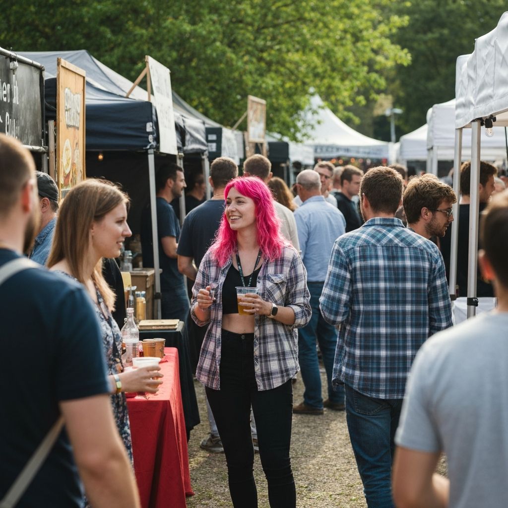 Sommerfestival mit Besuchern